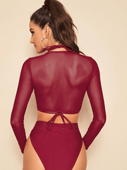 Triangle Halter Tie Back 3pack Bikini Set